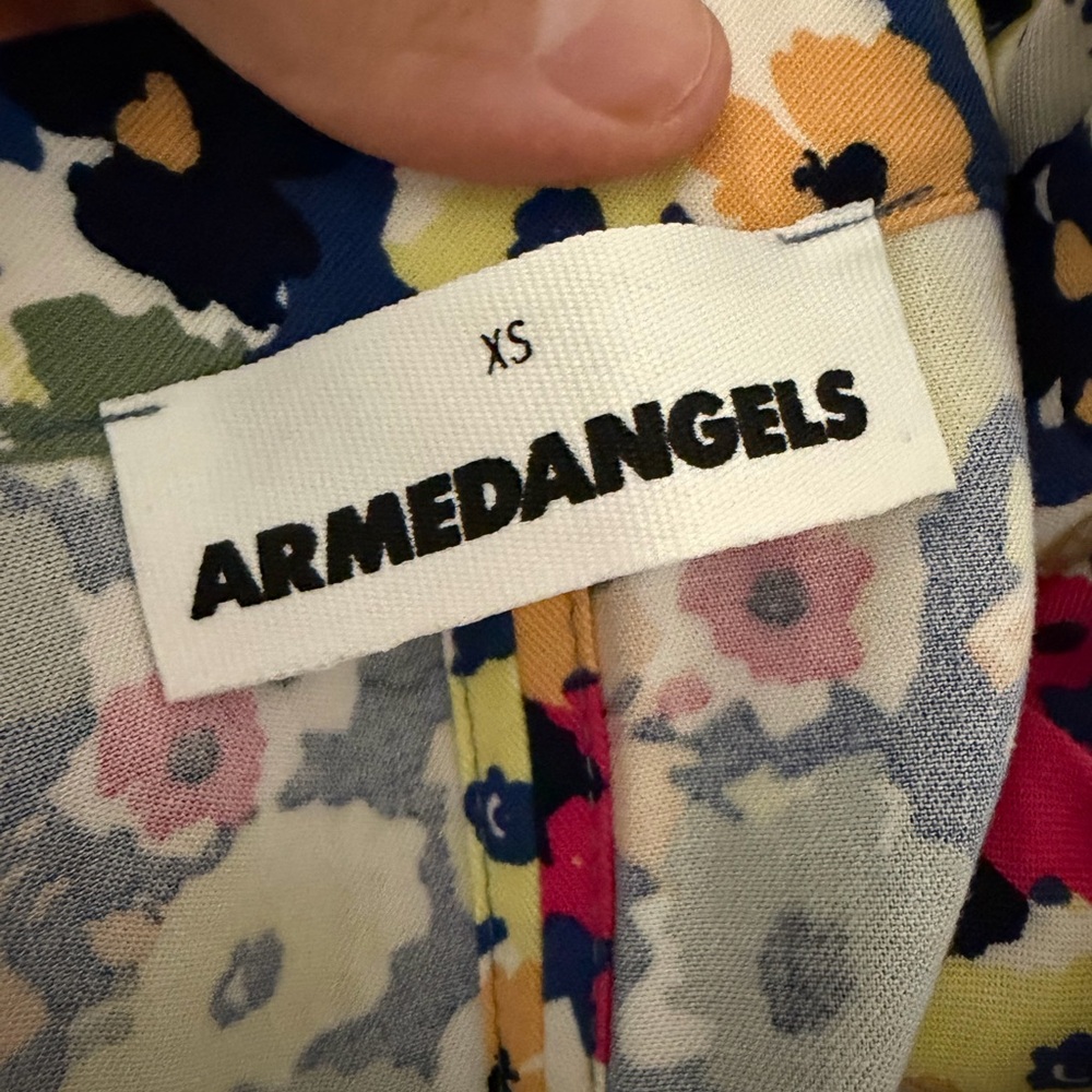Navy Floral Maxi Skirt with Pink & Yellow Blooms - Picture 3 of 4